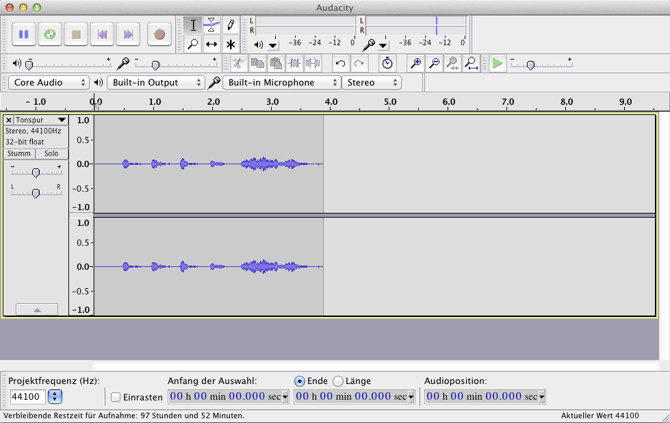 Creating prompts with Audacity